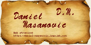 Daniel Mašanović vizit kartica